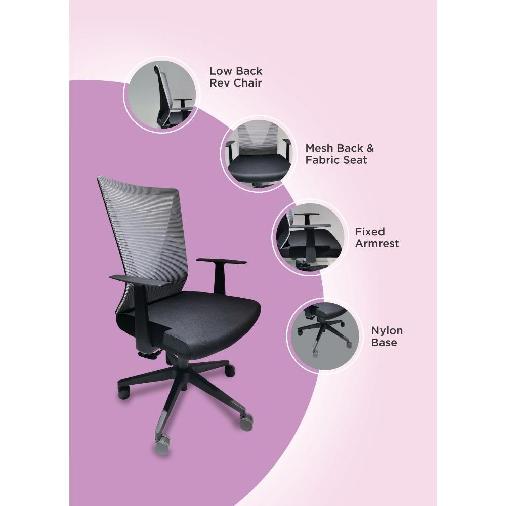 Silla Cox Negro y Gris 61 cm - Sillas | Bylmo