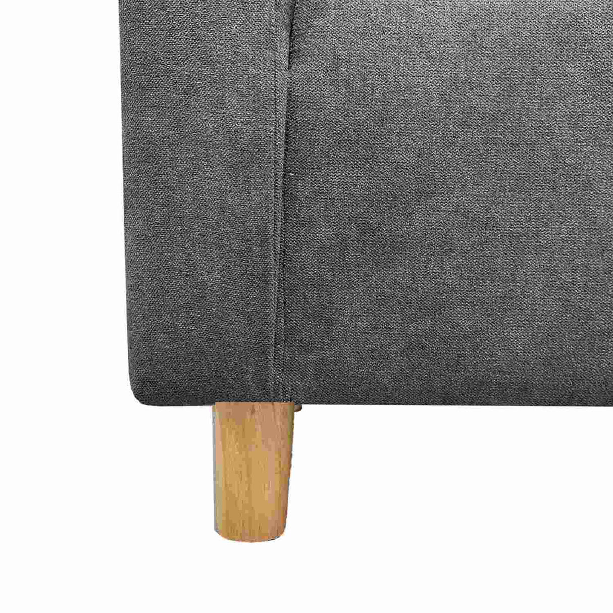 Sala Chaise Long Gris 163 cm con Sofá, Banqueta Baúl y Puff - Combos Sala | Bylmo