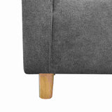 Sala Chaise Long Gris 163 cm con Sofá, Mesa de TV Blanca, Mesa de Centro Blanca y Puff Gris - Combos Sala | Bylmo