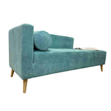 Sala Chaise Long Verde Menta 163 cm con Sofá, Banqueta Baúl y Puff - Combos Sala | Bylmo