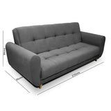 Sala Clic Clac Archer Gris 210 cm con Sofá de 3 Puestos y 2 Poltronas Reclinables - Combos Sala | Bylmo