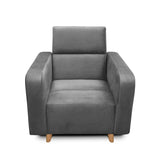 Sala Clic Clack Úngaro Gris 200 cm con Sofá de 3 Puestos y 2 Poltronas Reclinables - Combos Sala | Bylmo
