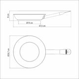Sarten Professional Acero Inoxidable 26 cm de Acero Inoxidable Fondo Triple con Mango Acero - Ollas y Sartenes | Bylmo