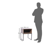 Mesa de Noche x 2 York Amareto y Negro 55 cm - Mesas de Noche | Bylmo