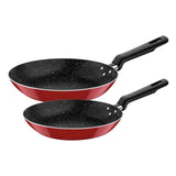 Set de Sartenes Terramax Aluminio 24 cm con Revestimiento Interno de Antiadherente Starflon Max y Externo Siliconado Rojo - Ollas y Sartenes | Bylmo