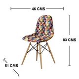 Set x 2 Sillas Aimes Multicolor 46x83cm Asiento Cuadrado con Espaldar - Sillas y Butacos | Bylmo