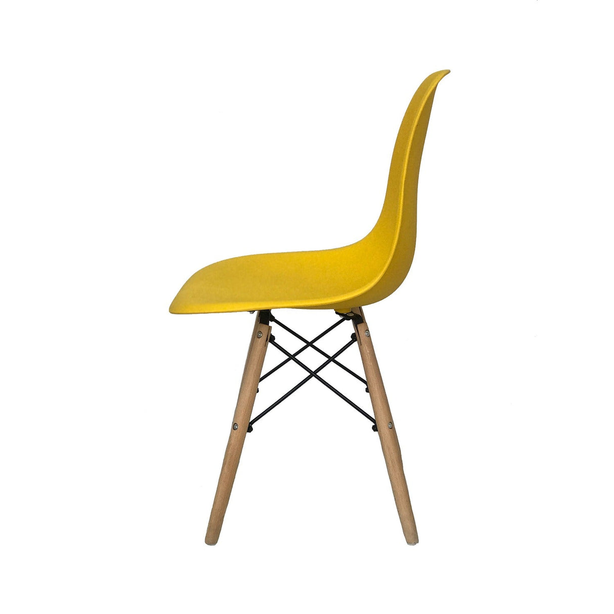 Set x 2 Sillas DKR Amarillo 47x81cm Asiento Cuadrado con Espaldar - Sillas y Butacos | Bylmo
