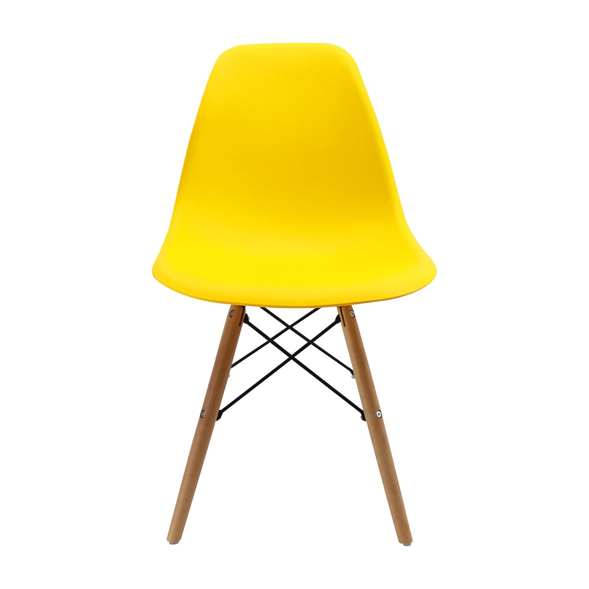 Set x 2 Sillas DKR Amarillo 47x81cm Asiento Cuadrado con Espaldar - Sillas y Butacos | Bylmo