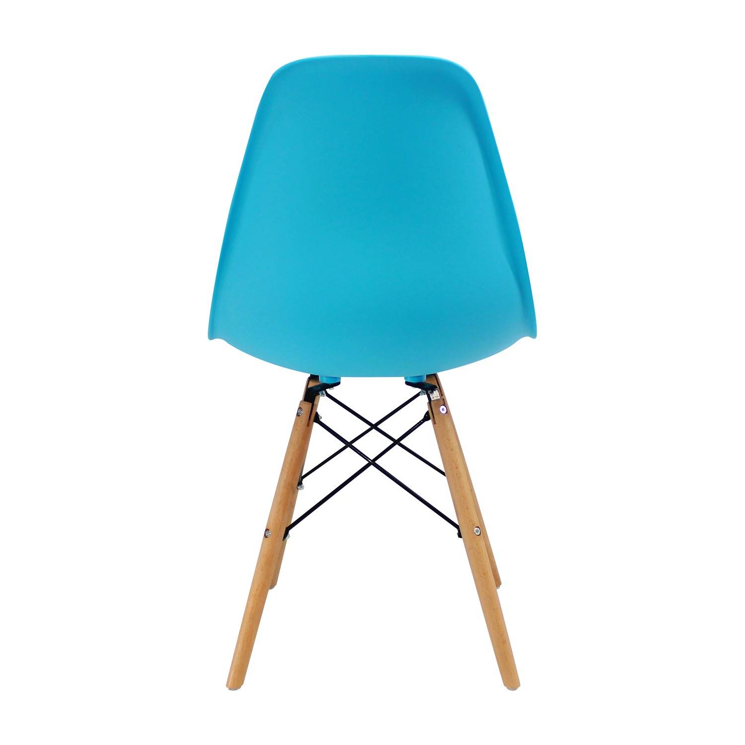 Set x 2 Sillas DKR Azul 47x81cm Asiento Cuadrado con Espaldar - Sillas y Butacos | Bylmo