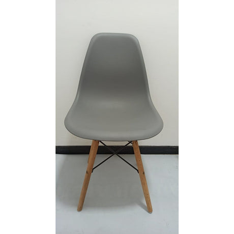 Set x 2 Sillas DKR Gris 47x81cm Asiento Cuadrado con Espaldar - Sillas y Butacos | Bylmo