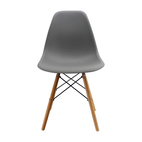 Set x 2 Sillas DKR Gris 47x81cm Asiento Cuadrado con Espaldar - Sillas y Butacos | Bylmo