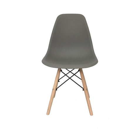 Set x 2 Sillas DKR Gris 47x81cm Asiento Cuadrado con Espaldar - Sillas y Butacos | Bylmo
