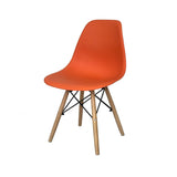 Set x 2 Sillas DKR Naranja 47x81cm Asiento Cuadrado con Espaldar - Sillas y Butacos | Bylmo