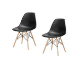 Set x 2 Sillas DKR Negro 47x81cm Asiento Cuadrado con Espaldar - Sillas y Butacos | Bylmo