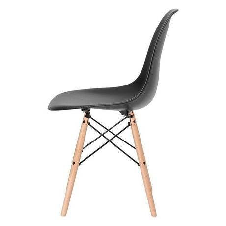 Set x 2 Sillas DKR Negro 47x81cm Asiento Cuadrado con Espaldar - Sillas y Butacos | Bylmo