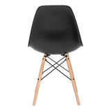 Set x 2 Sillas DKR Negro 47x81cm Asiento Cuadrado con Espaldar - Sillas y Butacos | Bylmo