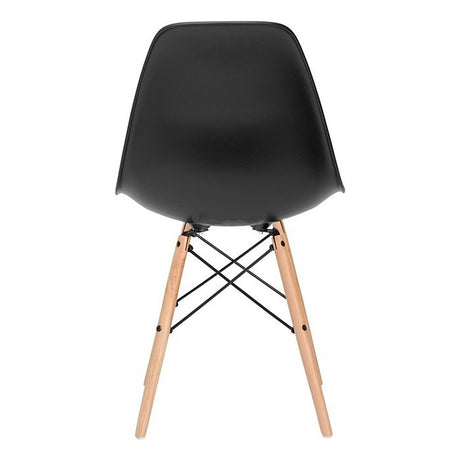 Set x 2 Sillas DKR Negro 47x81cm Asiento Cuadrado con Espaldar - Sillas y Butacos | Bylmo
