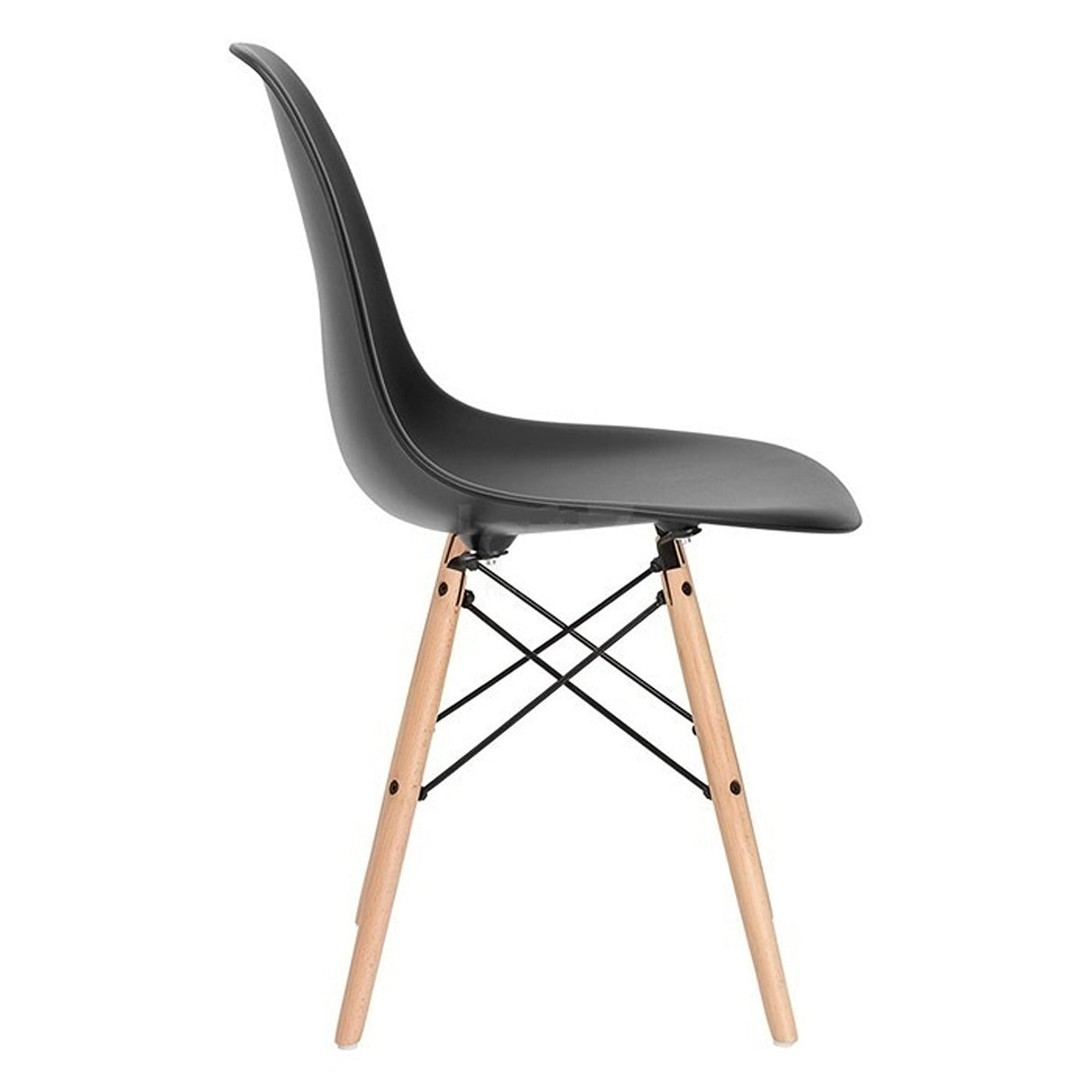 Set x 2 Sillas DKR Negro 47x81cm Asiento Cuadrado con Espaldar - Sillas y Butacos | Bylmo