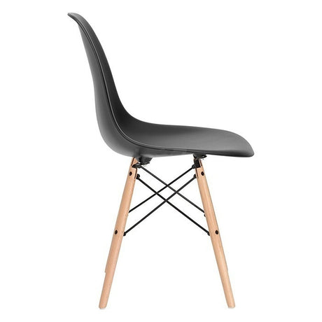 Set x 2 Sillas DKR Negro 47x81cm Asiento Cuadrado con Espaldar - Sillas y Butacos | Bylmo