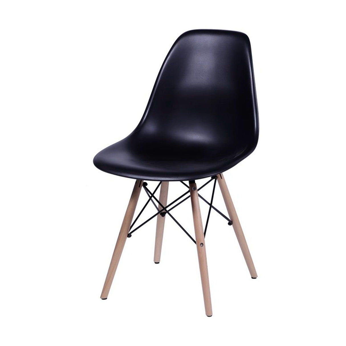 Set x 2 Sillas DKR Negro 47x81cm Asiento Cuadrado con Espaldar - Sillas y Butacos | Bylmo