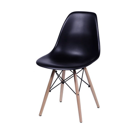 Set x 2 Sillas DKR Negro 47x81cm Asiento Cuadrado con Espaldar - Sillas y Butacos | Bylmo