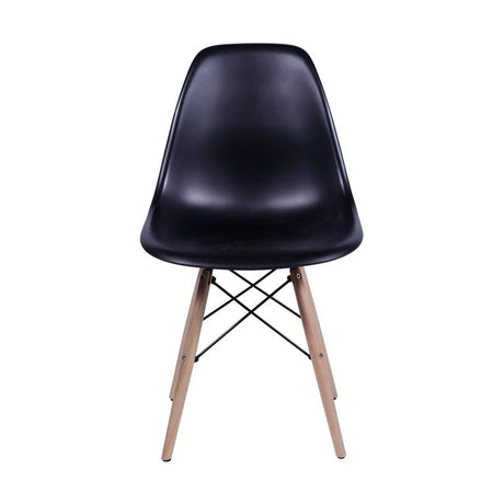 Set x 2 Sillas DKR Negro 47x81cm Asiento Cuadrado con Espaldar - Sillas y Butacos | Bylmo