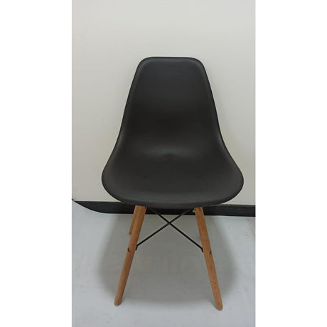 Set x 2 Sillas DKR Negro 47x81cm Asiento Cuadrado con Espaldar - Sillas y Butacos | Bylmo