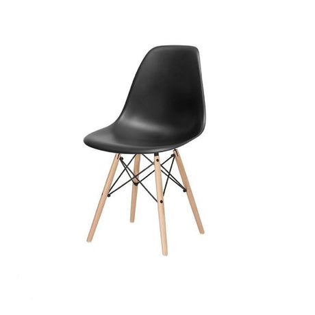 Set x 2 Sillas DKR Negro 47x81cm Asiento Cuadrado con Espaldar - Sillas y Butacos | Bylmo