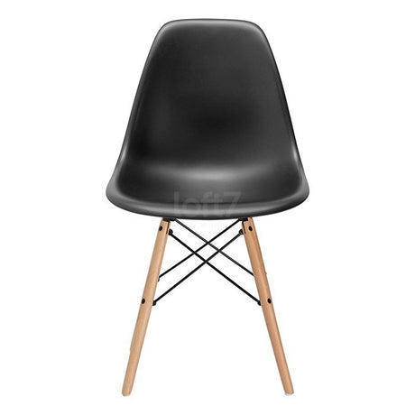 Set x 2 Sillas DKR Negro 47x81cm Asiento Cuadrado con Espaldar - Sillas y Butacos | Bylmo