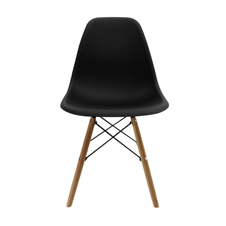 Set x 2 Sillas DKR Negro 47x81cm Asiento Cuadrado con Espaldar - Sillas y Butacos | Bylmo