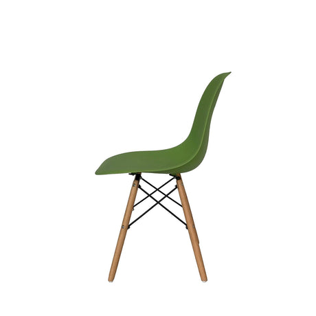 Set x 2 Sillas DKR Verde 47x81cm Asiento Cuadrado con Espaldar - Sillas y Butacos | Bylmo