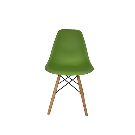Set x 2 Sillas DKR Verde 47x81cm Asiento Cuadrado con Espaldar - Sillas y Butacos | Bylmo