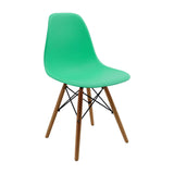 Set x 2 Sillas DKR Verde menta 47x81cm Asiento Cuadrado con Espaldar - Sillas y Butacos | Bylmo