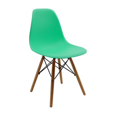 Set x 2 Sillas DKR Verde menta 47x81cm Asiento Cuadrado con Espaldar - Sillas y Butacos | Bylmo