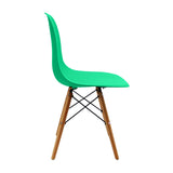 Set x 2 Sillas DKR Verde menta 47x81cm Asiento Cuadrado con Espaldar - Sillas y Butacos | Bylmo