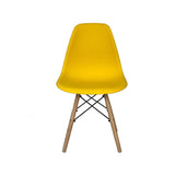 Set x 4 Sillas DKR Amarillo 47x81cm Asiento Cuadrado con Espaldar - Sillas y Butacos | Bylmo