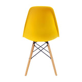 Set x 4 Sillas DKR Amarillo 47x81cm Asiento Cuadrado con Espaldar - Sillas y Butacos | Bylmo