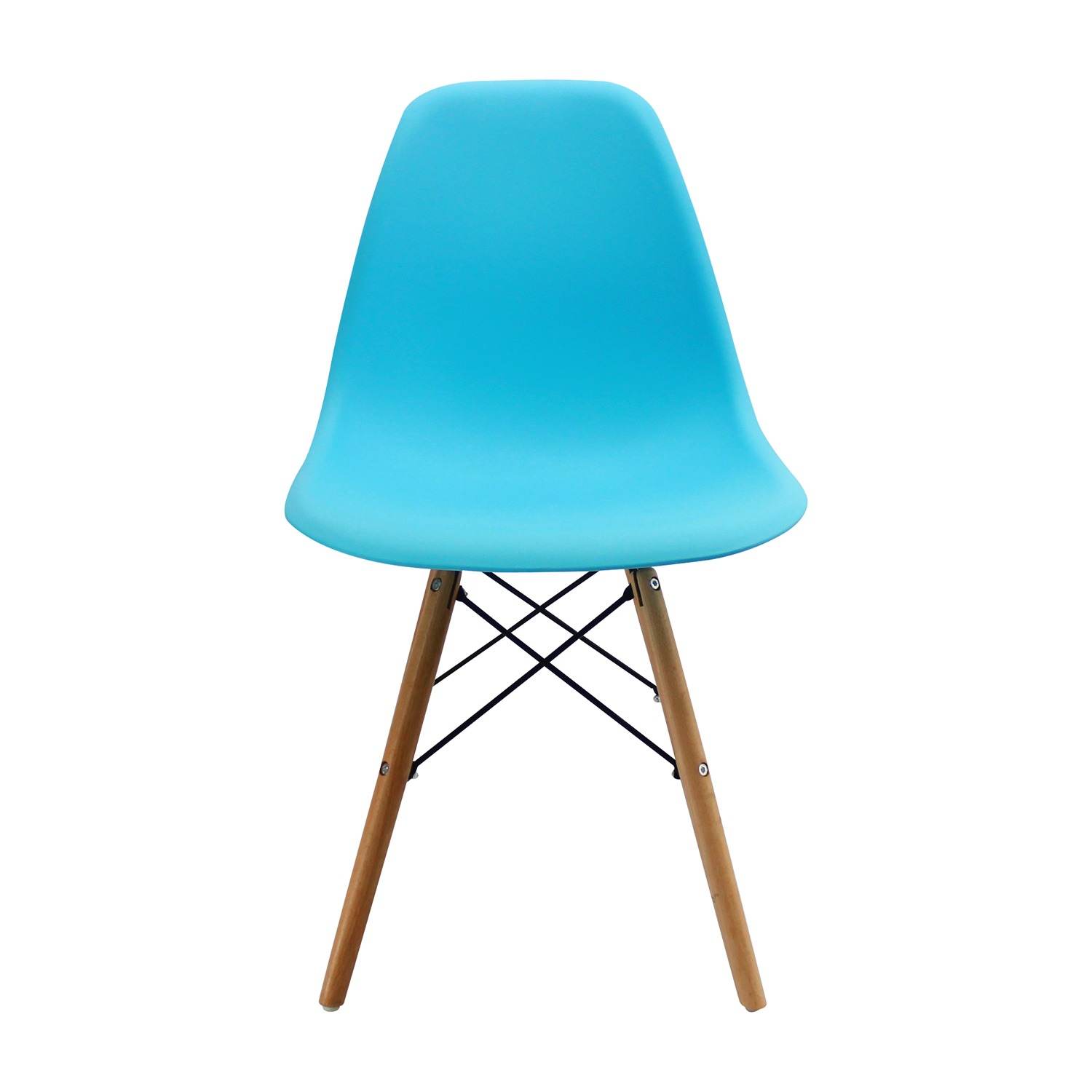Set x 4 Sillas DKR Azul 47x81cm Asiento Cuadrado con Espaldar - Sillas y Butacos | Bylmo