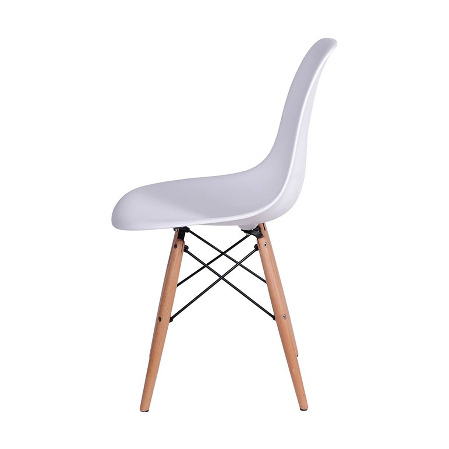 Set x 4 Sillas DKR Blanco 47x81cm Asiento Cuadrado con Espaldar - Sillas y Butacos | Bylmo