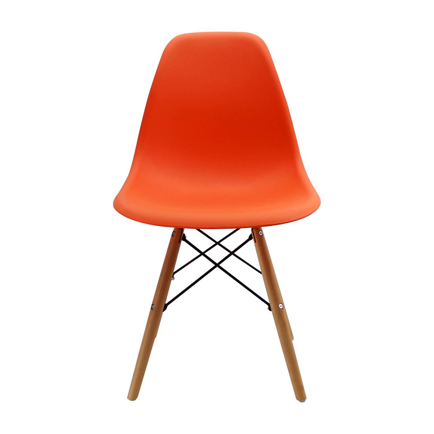 Set x 4 Sillas DKR Naranja 47x81cm Asiento Cuadrado con Espaldar - Sillas y Butacos | Bylmo