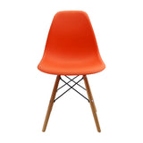 Set x 4 Sillas DKR Naranja 47x81cm Asiento Cuadrado con Espaldar - Sillas y Butacos | Bylmo