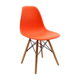 Set x 4 Sillas DKR Naranja 47x81cm Asiento Cuadrado con Espaldar - Sillas y Butacos | Bylmo