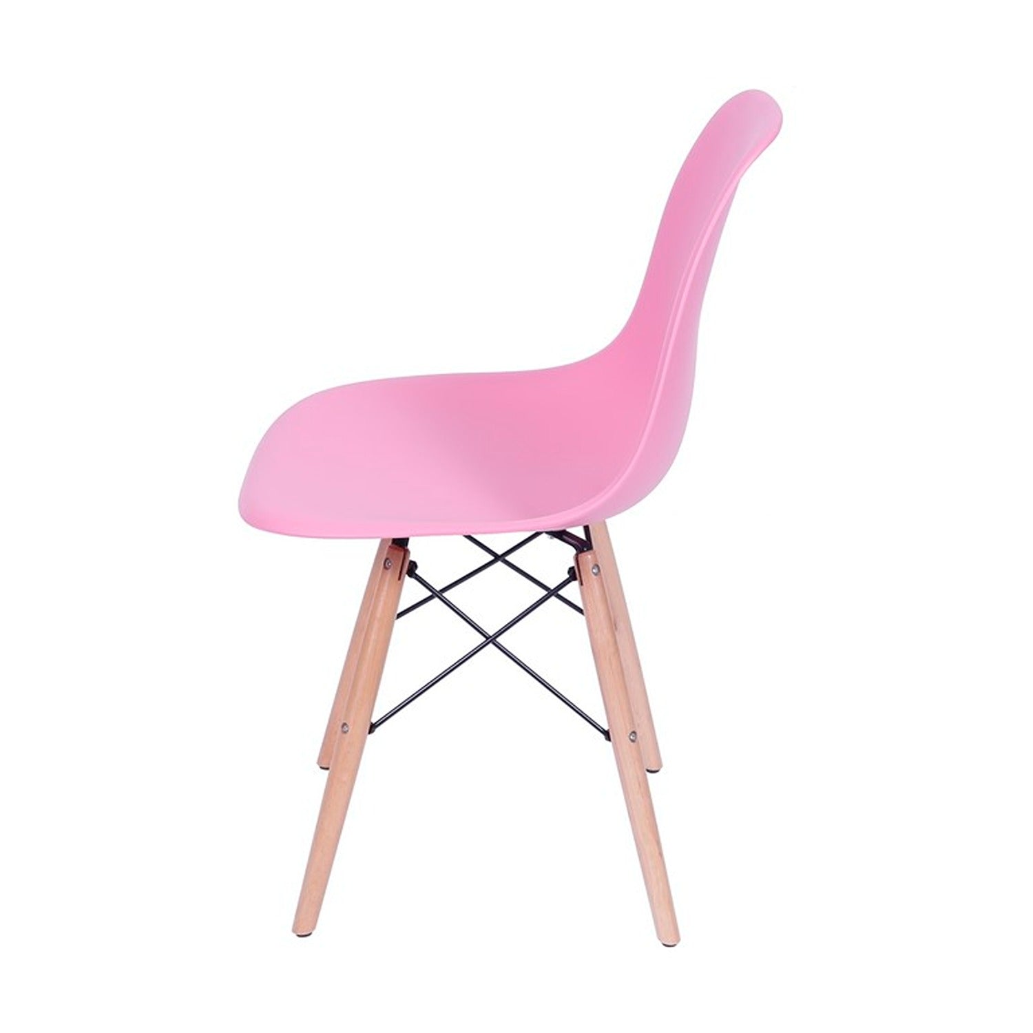 Set x 4 Sillas DKR Rosado 47x81cm Asiento Cuadrado con Espaldar - Sillas y Butacos | Bylmo