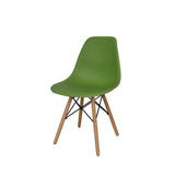 Set x 4 Sillas DKR Verde 47x81cm Asiento Cuadrado con Espaldar - Sillas y Butacos | Bylmo