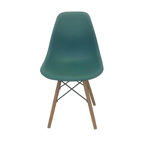 Set x 6 Sillas DKR Azul Petróleo 47x81cm Asiento Cuadrado con Espaldar - Sillas y Butacos | Bylmo