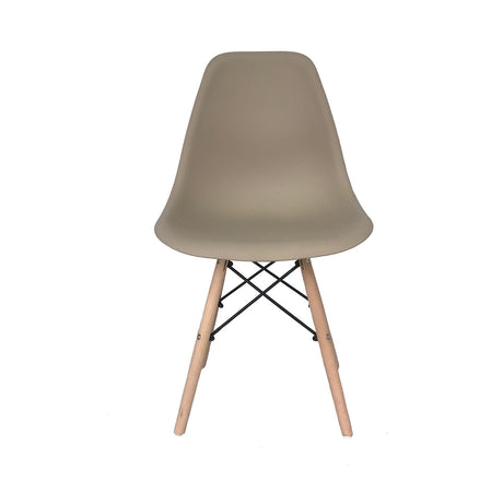 Set x 6 Sillas DKR Beige 47x81cm Asiento Cuadrado con Espaldar - Sillas y Butacos | Bylmo