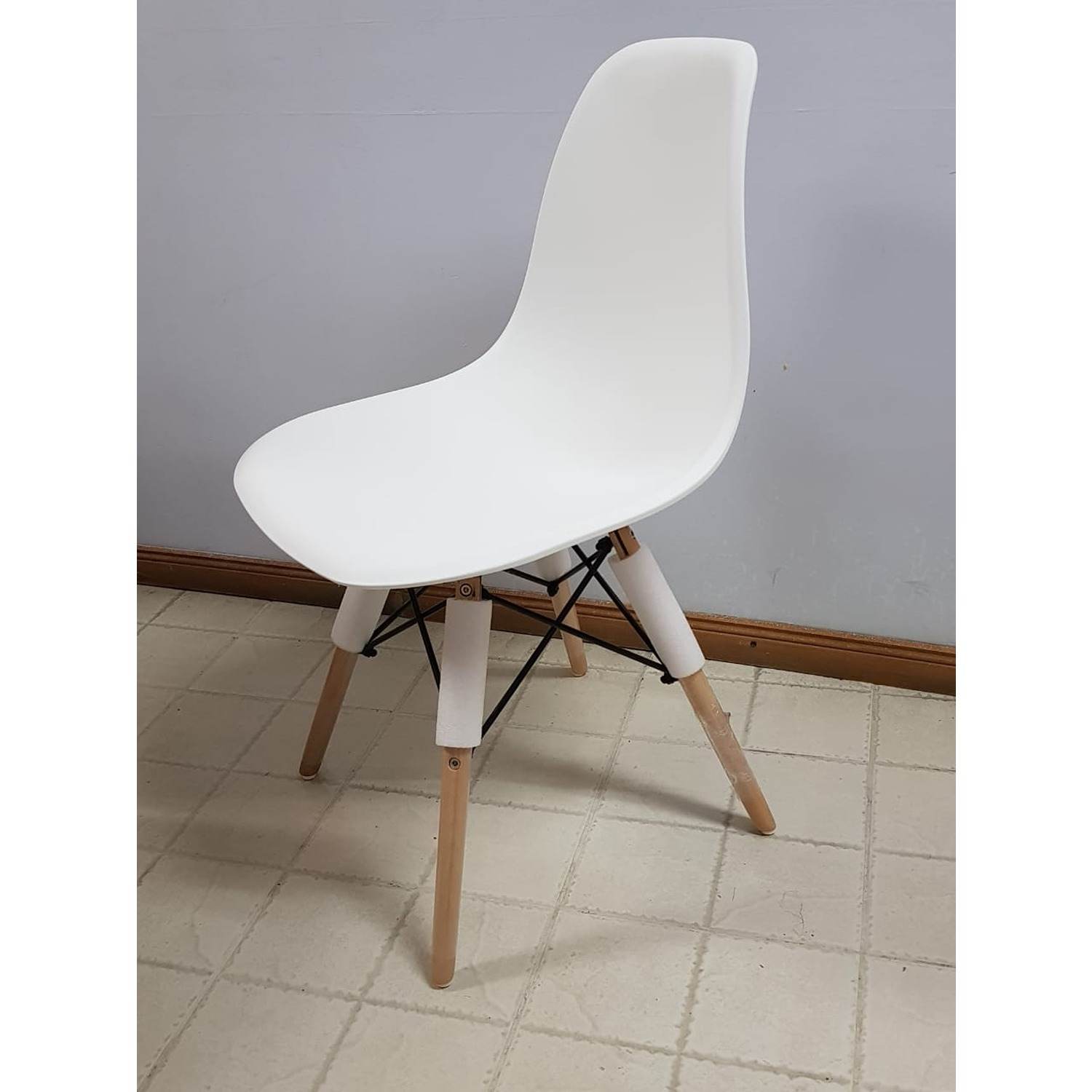 Set x 6 Sillas DKR Blanco 47x81cm Asiento Cuadrado con Espaldar - Sillas y Butacos | Bylmo