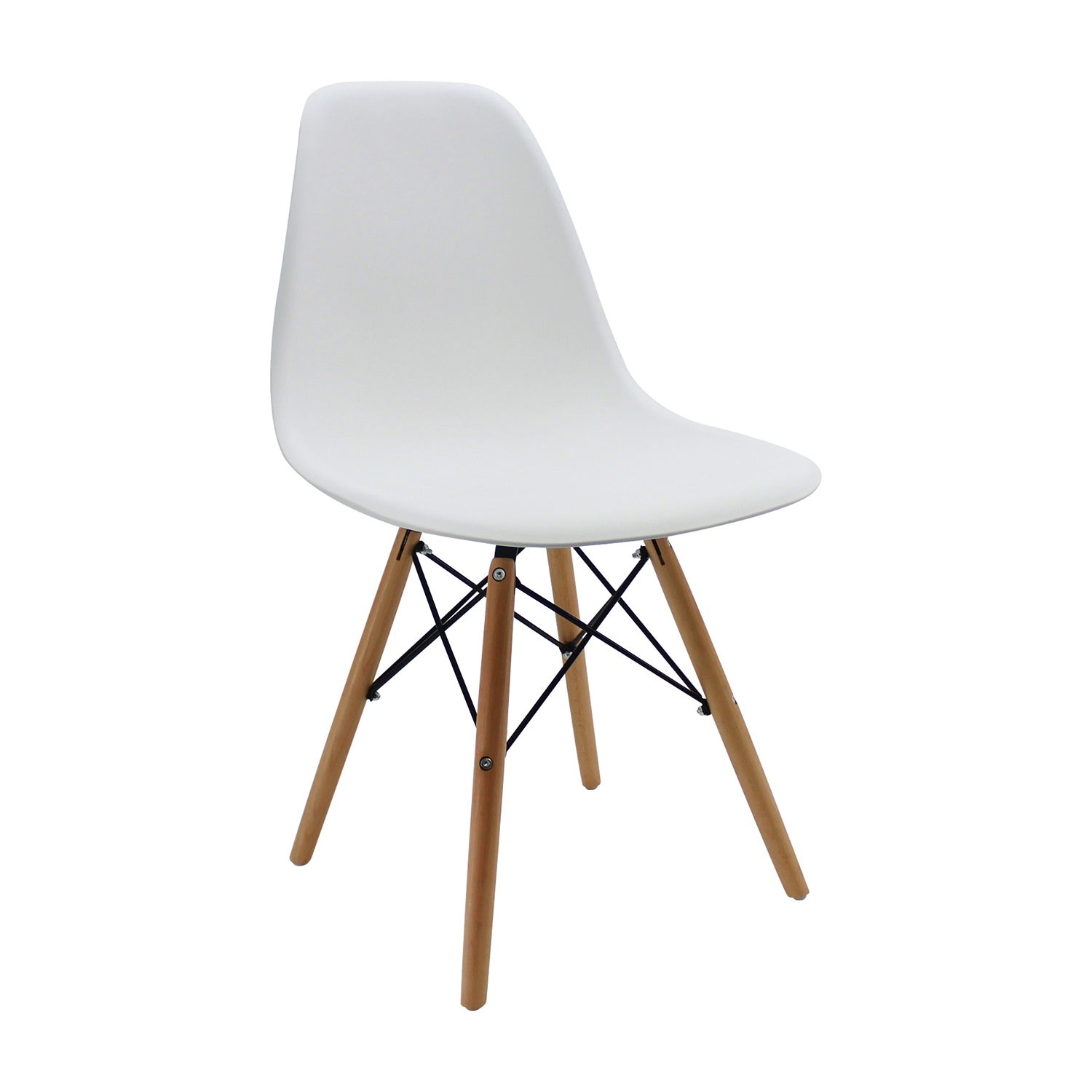 Set x 6 Sillas DKR Blanco 47x81cm Asiento Cuadrado con Espaldar - Sillas y Butacos | Bylmo