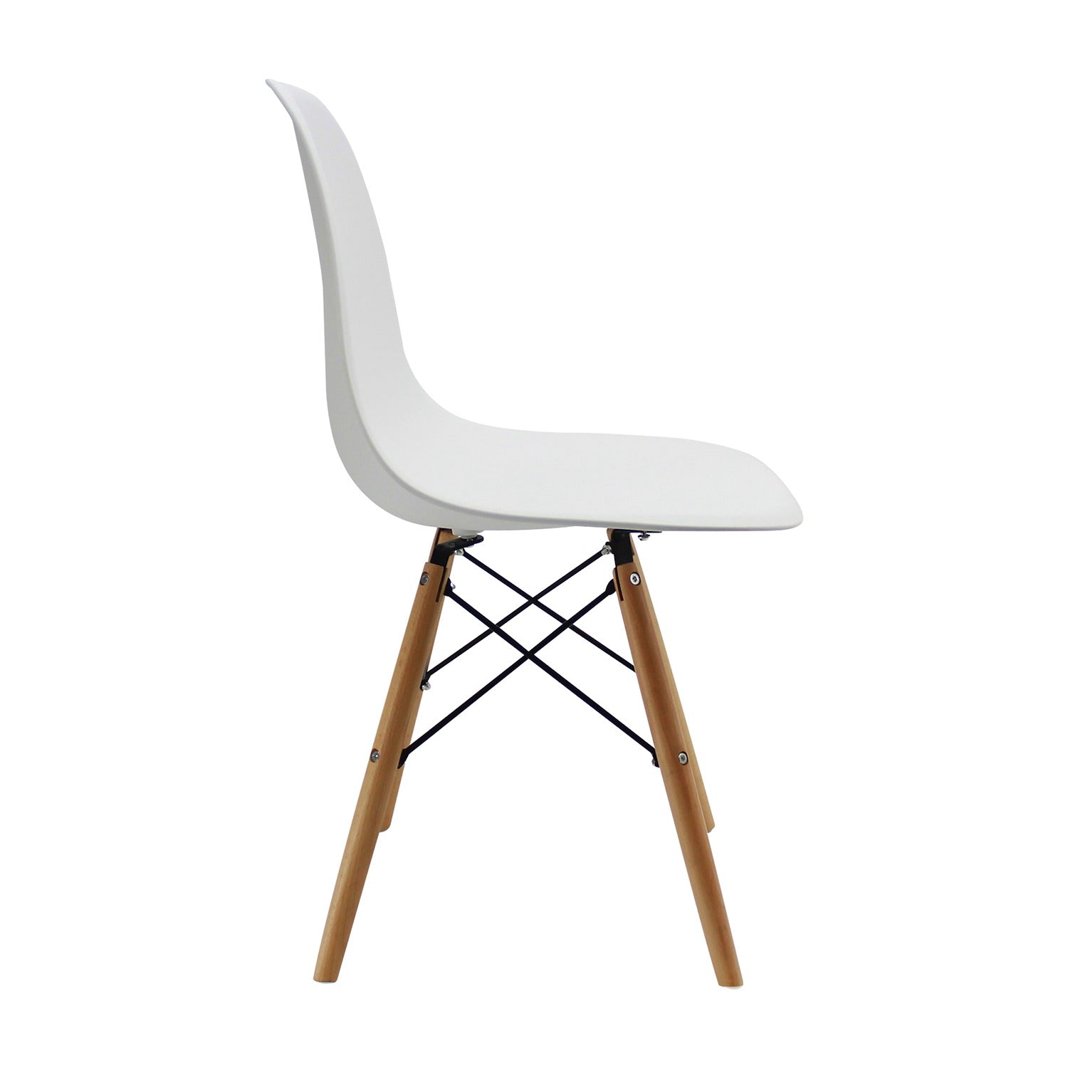 Set x 6 Sillas DKR Blanco 47x81cm Asiento Cuadrado con Espaldar - Sillas y Butacos | Bylmo
