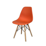 Set x 6 Sillas DKR Naranja 47x81cm Asiento Cuadrado con Espaldar - Sillas y Butacos | Bylmo